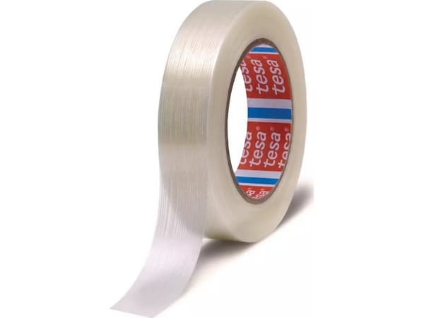 TESA 4590, Buntning, Förslutning, Fastsättning, Förpackning, Glasfiber, Polyetentereftalat (PET), Metall, Polykarbonat, Polypropylen, Trä, 9 N/cm, 25