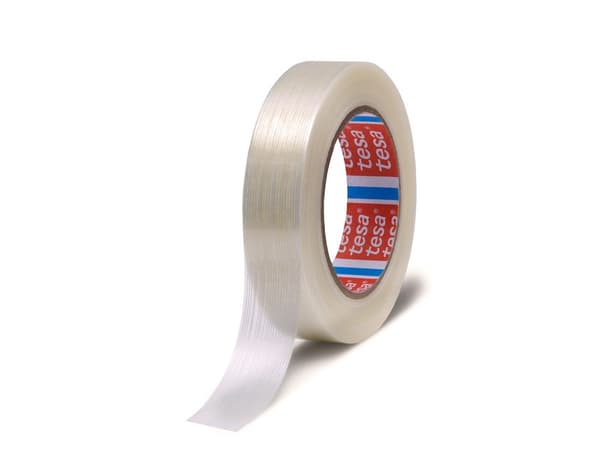 TESA 4590, Buntning, Förslutning, Fastsättning, Förpackning, Glasfiber, Polyetentereftalat (PET), Metall, Polykarbonat, Polypropylen, Trä, 9 N/cm, 25