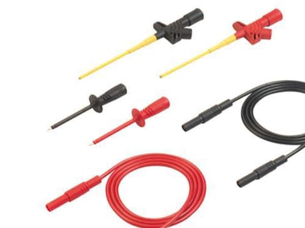 SKS Hirschmann PMS 2600 Säkerhetsmätledningssats [Lamellanslutning 4 mm - Lamellanslutning 4 mm] 1,00 m Svart, röd 1 st