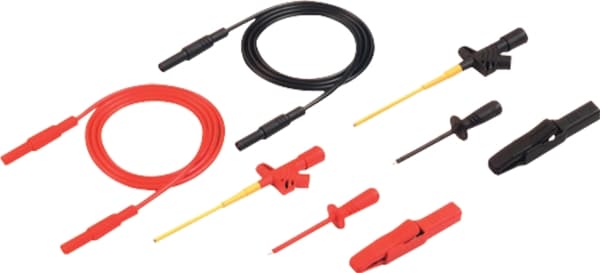 SKS Hirschmann PMS 2600 Säkerhetsmätledningssats [Lamellanslutning 4 mm - Lamellanslutning 4 mm] 1,00 m Svart, röd 1 st