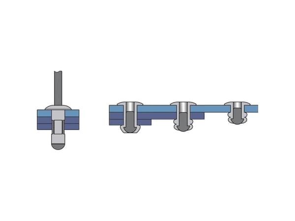 Bralo 1080006415 Blindnitter (Ø x L) 6.4 mm x 15 mm Stål Aluminium 200 stk