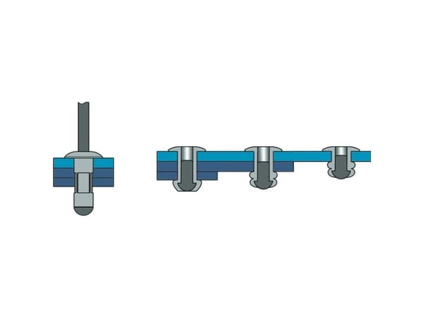 Bralo 1080006415 Blindnitter (Ø x L) 6.4 mm x 15 mm Stål Aluminium 200 stk