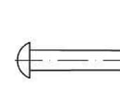 TOOLCRAFT 112201 Halvrund nitte (Ø x L) 6 mm x 60 mm Stål 100 stk
