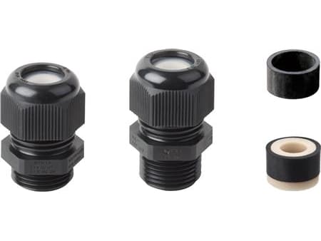 JACOB Forskruning Exe II M25x1,5 med langt gevindkabel Ø 8-17,5 mm IP66polyamid sort RAL 9005