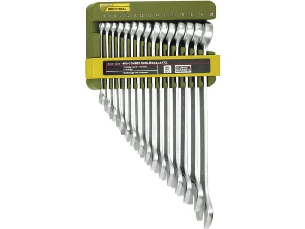 Proxxon Industrial 23821 Gaffelnyckelsats 15 stycken 6 - 21 mm