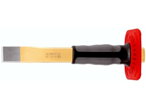 RENNSTEIG 381 240 1, Spademeisel, Flat meisel, Plast, Gummi, Sort, Grå, Rød, 240 mm, 28 mm