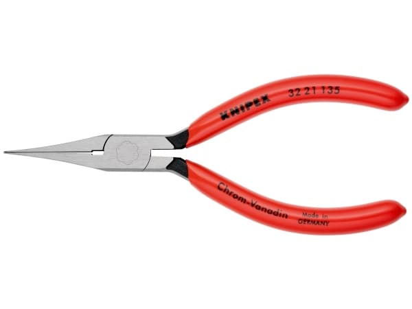 Knipex 32 21 135, Nåltänger, 3,5 mm, 3,4 cm, Stål, Plast, Röd