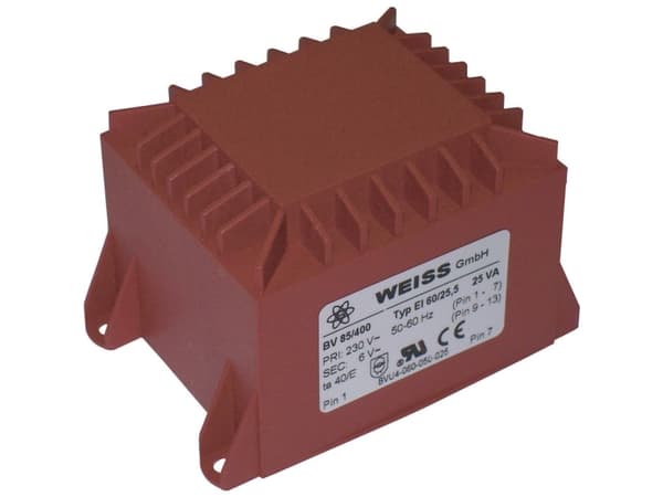 Weiss Elektrotechnik 85/402 Tulostusmuuntaja 1 x 230 V 1 x 12 V/AC 25 VA 2083 mA
