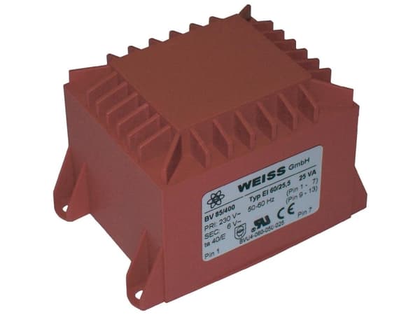 Weiss Elektrotechnik 85/402 Tulostusmuuntaja 1 x 230 V 1 x 12 V/AC 25 VA 2083 mA