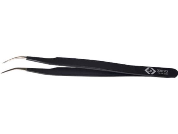 C.K T2361D ESD Pincet 7a SA-ESD Spids, bøjet, fin 120 mm