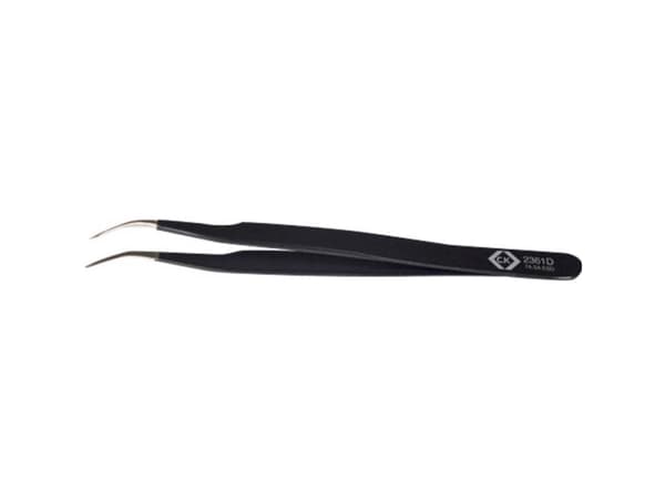 C.K T2361D ESD Pincet 7a SA-ESD Spids, bøjet, fin 120 mm