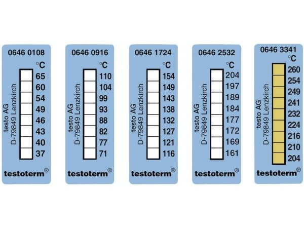 testo testoterm Temperaturmålestrips 204 til 260 °C