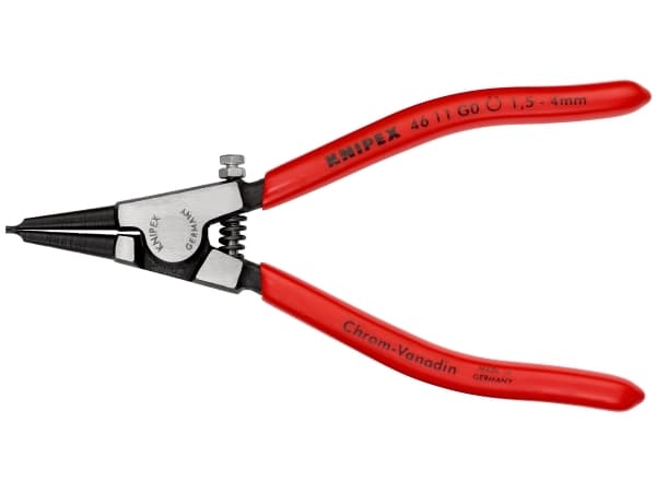 Knipex 46 11 G1, Låseringtang, Kromvanadiumstål, Plast, Rød, 140 mm, 85 g