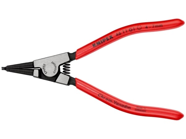 Knipex 46 11 G1, Låseringtang, Kromvanadiumstål, Plast, Rød, 140 mm, 85 g