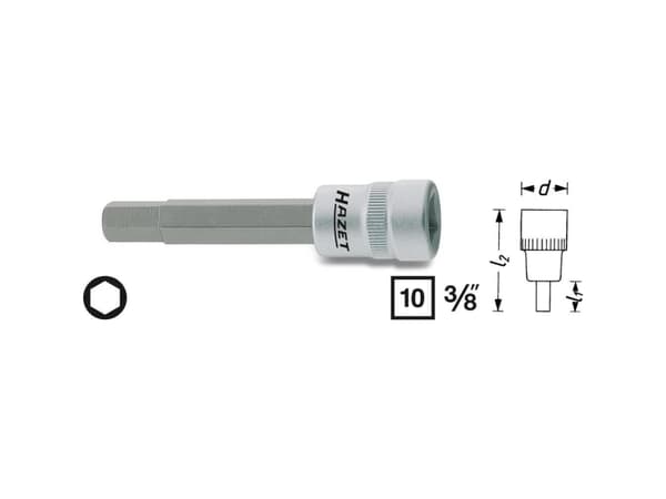 HAZET 880-14, 1 stykker, 76,2 / 8 mm (3 / 8"), Kromvanadiumstål, 29,5 mm, 31 g