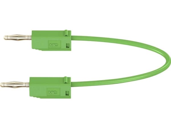Stäubli LK205 Testledning [Lamellanslutning 2 mm - Lamellanslutning 2 mm] 0,60 m Grön 1 st