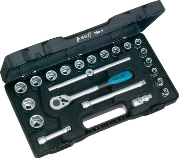 HAZET 880-2, Pistorasiasarja, 3/8", Metrinen/brittiläinen, 22 pää(t), 10 mm, 3/8"