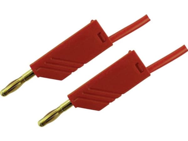 SKS Hirschmann MLN 100/2,5 RT Prøveledning Lamelstik 4 mm Lamelstik 4 mm 1.00 m Rød 1 stk
