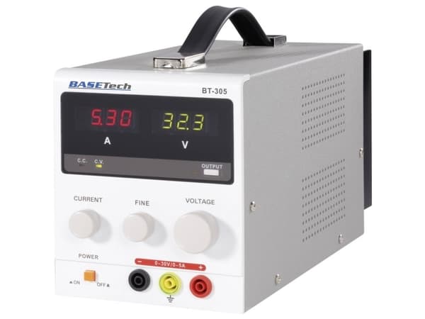 Basetech laboratoriestrømforsyning, justerbar BT-305 0 - 30 V/DC 0 - 5 A 150 W 1 x (BT-305)