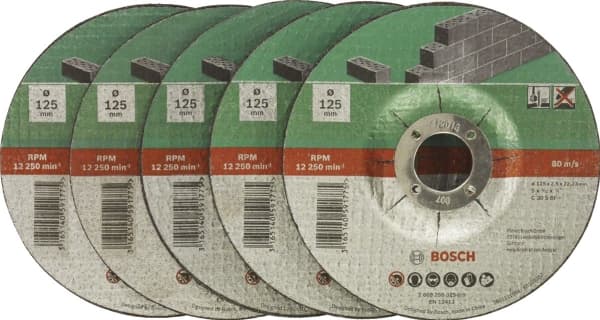 Bosch Tillbehör C 30 S BF 2609256335 Skärskiva förböjd 125 mm 22.23 mm 5 st