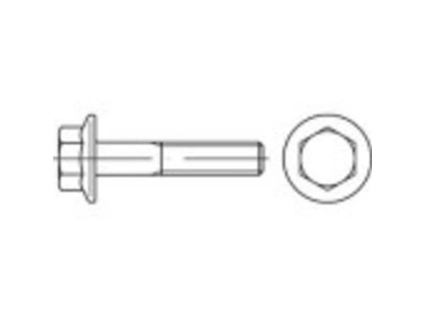 TOOLCRAFT 148371 Sekskantsskruer med flange M12 40 mm Udvendig sekskant Stål Zinklamel-belagt 100 stk
