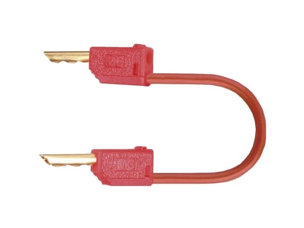 Stäubli LK2-F 60cm rt Prøveledning Lamelstik 2 mm Lamelstik 2 mm 0.60 m Rød 1 stk