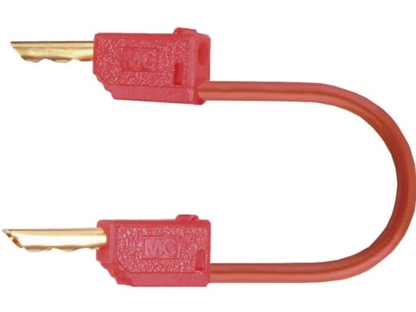 Stäubli LK2-F 60cm rt Prøveledning Lamelstik 2 mm Lamelstik 2 mm 0.60 m Rød 1 stk