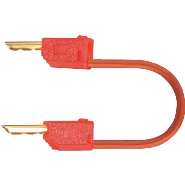 Stäubli LK2-F 60cm rt Prøveledning Lamelstik 2 mm Lamelstik 2 mm 0.60 m Rød 1 stk