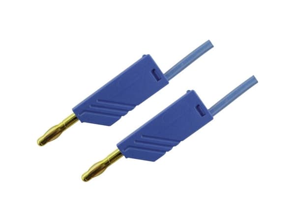 SKS Hirschmann MLN 50/2,5 BL Prøveledning Lamelstik 4 mm Lamelstik 4 mm 0.50 m Blå 1 stk