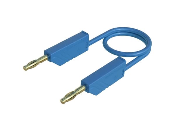 SKS Hirschmann MLN 50/2,5 BL Prøveledning Lamelstik 4 mm Lamelstik 4 mm 0.50 m Blå 1 stk