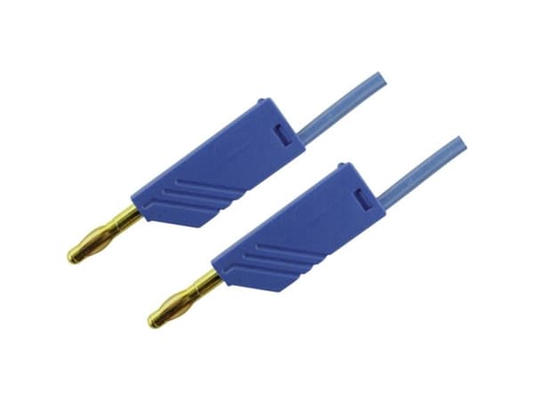 SKS Hirschmann MLN 50/2,5 BL Prøveledning Lamelstik 4 mm Lamelstik 4 mm 0.50 m Blå 1 stk