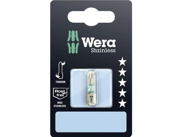 Wera 3867/1 TS SB SiS 05073622001 Torx-bit T 20 Rustfrit stål D 6.3 1 stk