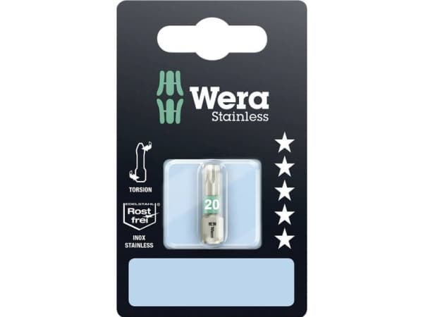 Wera 3867/1 TS SB SiS 05073622001 Torx-bit T 20 Rustfrit stål D 6.3 1 stk