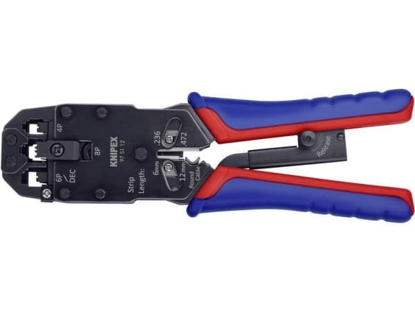 Knipex 97 51 12, Stål, Polypropylen (PP), Svart, Röd, 200 mm, 533 g