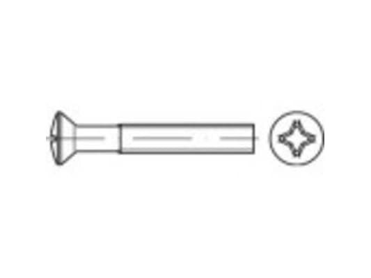 Toolcraft 134655, Skruv, Stål, Universal, Zink, M5, Försänkt huvud