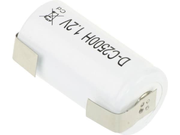 Mexcel D-C2500B Special-batteri R14 (C) U-loddefane, Flat-Top NiCd 1.2 V 2500 mAh