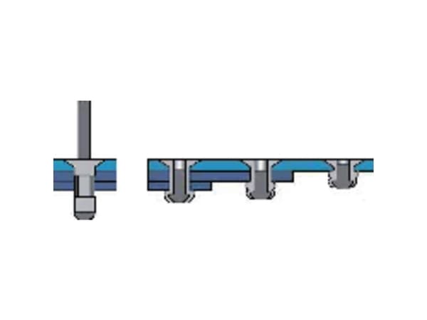Bralo 1090004816 Blindnitter (Ø x L) 4.8 mm x 16.5 mm Stål Aluminium 250 stk