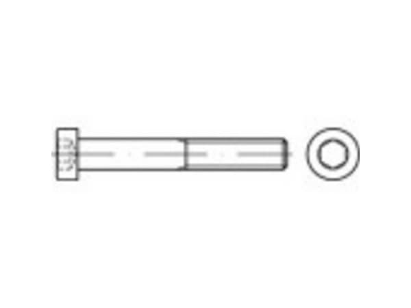 TOOLCRAFT 145470 Cylinderskruer M4 12 mm Indvendig sekskant DIN 7984 Stål 500 stk