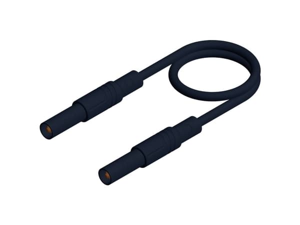 SKS Hirschmann MLS GG 100/1 sw Säkerhetsprovledning [Lamellanslutning 4 mm - Lamellanslutning 4 mm] 1,00 m Svart 1 st