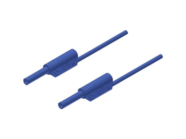 SKS Hirschmann MVL S 200/1 Au Turvatestausjohto [Lamellipistoke 2 mm - Lamellipistoke 2 mm] 2.00 m Sininen