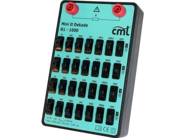 Cosinus R1-1000 Dekademåling, Modstandsdekade1 O - 11,11111 M Ohm250 V