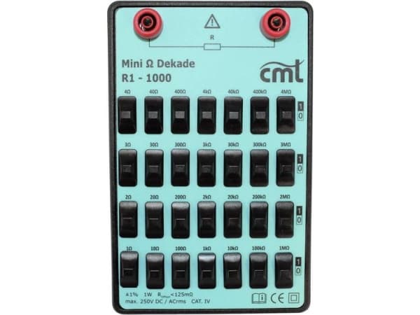 Cosinus R1-1000 Dekademåling, Modstandsdekade1 O - 11,11111 M Ohm250 V