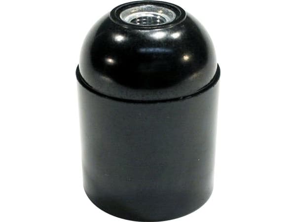 Uttag E27 M10 slät svart