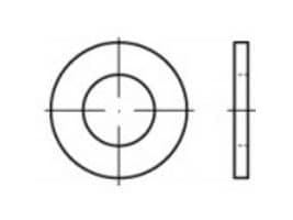 Toolcraft 105356, Planbricka, Stål, Rostfritt stål, Rund, 2,5 mm, 1,5 cm