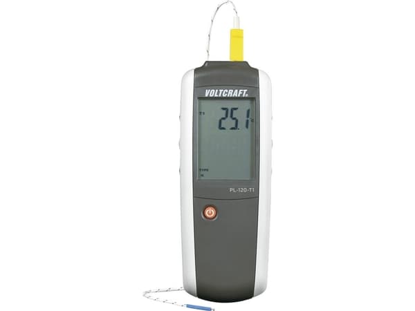 Temperatur-måleudstyr VOLTCRAFT PL-120 T1 -200 - +1372 °C Sensortype K, J Kalibrering efter: Fabriksstandardi