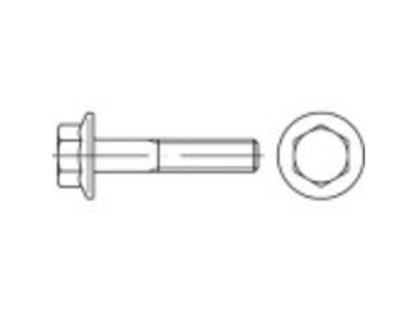 TOOLCRAFT 148383 Sekskantsskruer med flange M14 55 mm Udvendig sekskant Stål Zinklamel-belagt 50 stk