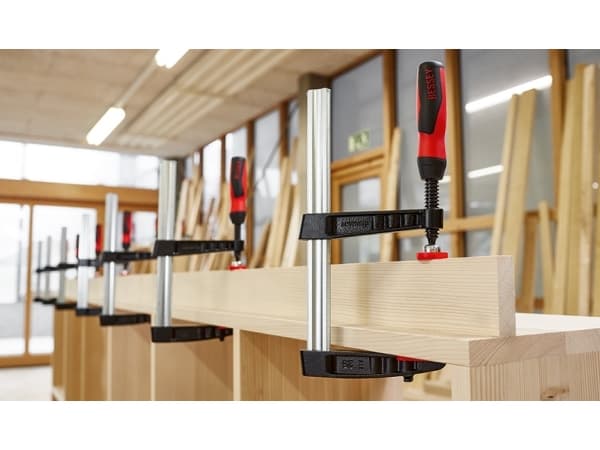 BESSEY Temperguss-Schraubzwinge TG-2K 800/140 TG80S14-2K Spannbereich 800 mm, F-clamp, 80 cm, Aluminium, Sort, Rød, 612 kg, 3,29 kg, 1 stk