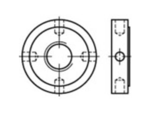 TOOLCRAFT 137265 Muttrar med korshål M26 DIN 1816 Stål 10 st