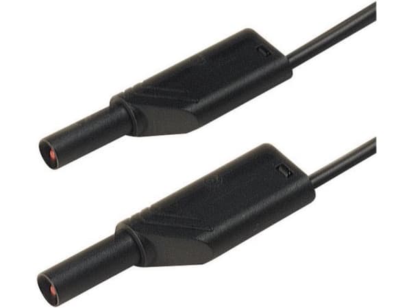 SKS Hirschmann MLS WS 200/2,5 sw Säkerhetsprovledning [Lamellanslutning 4 mm - Lamellanslutning 4 mm] 2,00 m Svart 1 st