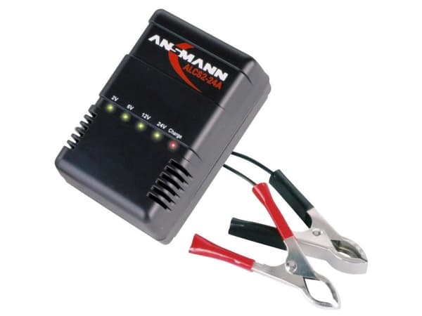 Ansmann Blybatteri-oplader ALCS 2-24 A 2 V, 6 V, 12 V, 24 V Ladestrøm (max.) 0.9 A